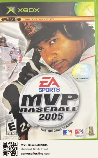 MVP Baseball 2005 Xbox, NTSC box front