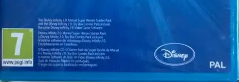 Disney Infinity 2.0, the PEGI square on its front