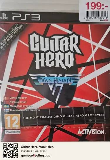 Guitar Hero: Van Halen PlayStation 3, PAL box front