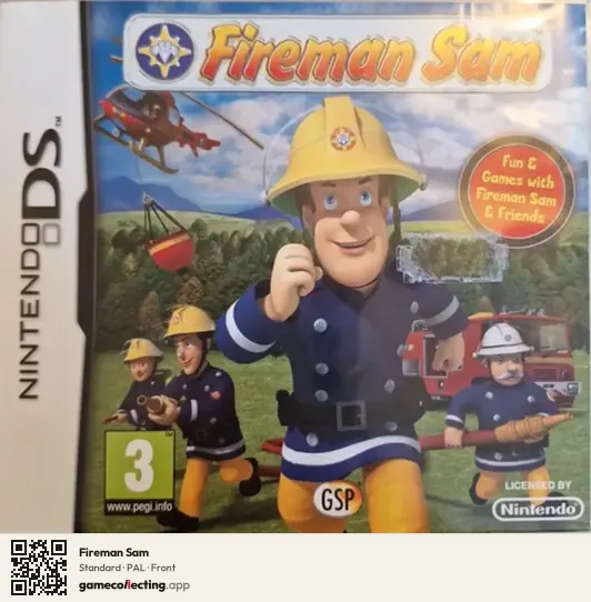 Fireman Sam Nintendo DS, PAL box front