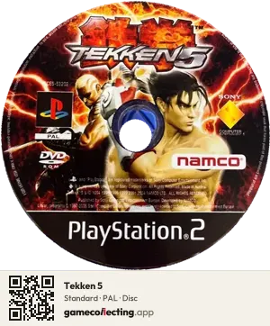 Tekken 5 PlayStation 2, PAL disc