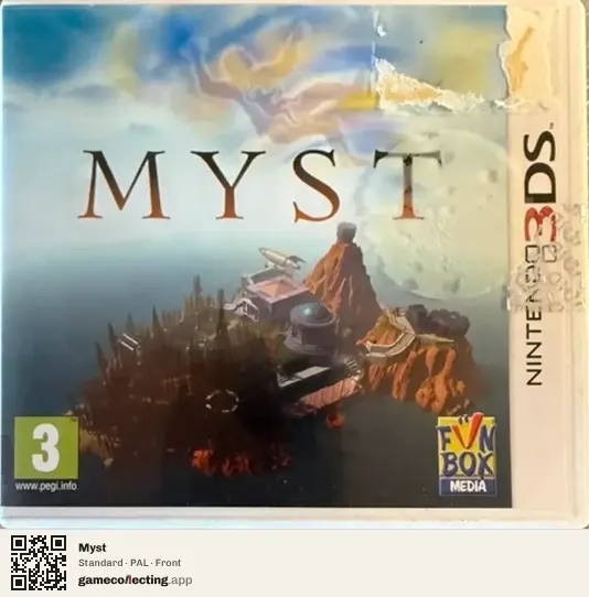 Myst Nintendo 3DS, PAL box front