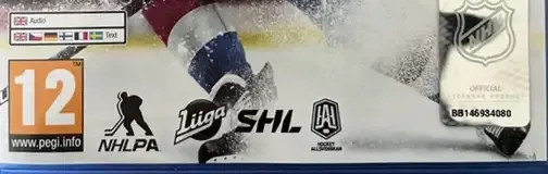 NHL 24, the PEGI square on its front