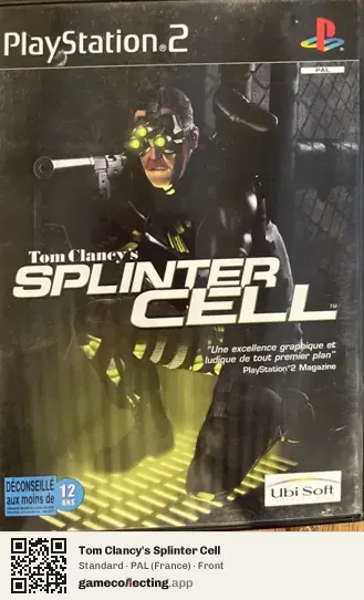 Tom Clancy's Splinter Cell PlayStation 2, France box front