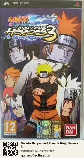 Naruto Shippuden: Ultimate Ninja Heroes 3 PlayStation Portable, Italy box front