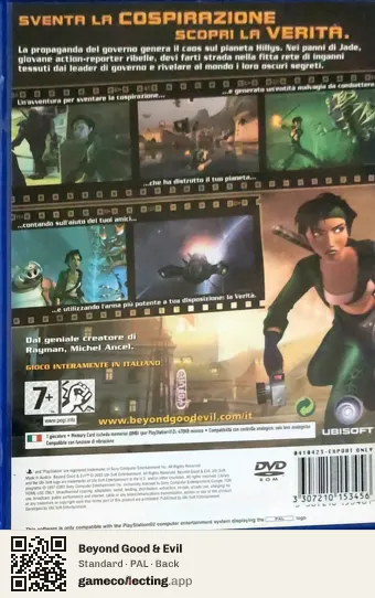 Beyond Good & Evil PlayStation 2, PAL box back