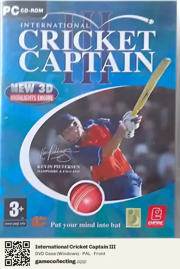 International Cricket Captain III Computer, PAL box front