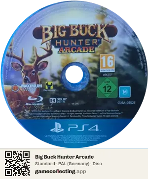 Big Buck Hunter Arcade PlayStation 4, PAL disc