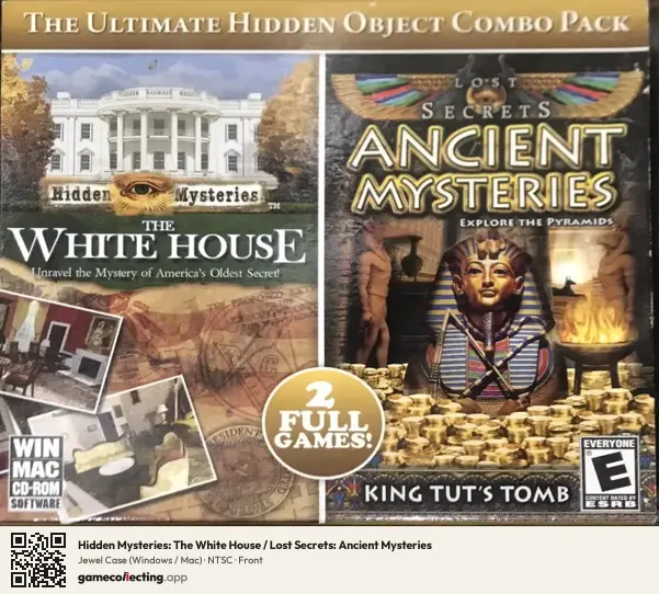 Hidden Mysteries: The White House / Lost Secrets: Ancient Mysteries Computer, NTSC box front