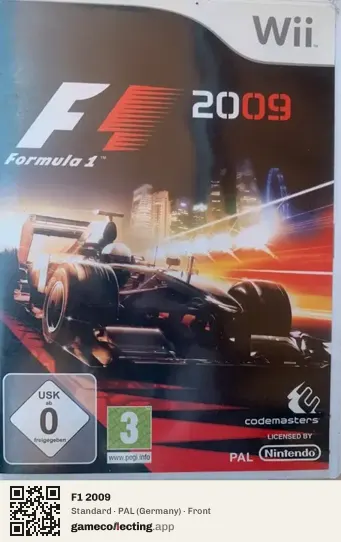 F1 2009 Nintendo Wii, Germany box front