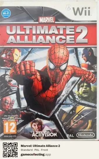 Marvel: Ultimate Alliance 2 Nintendo Wii, PAL box front