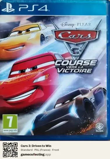 Cars 3: Driven to Win PlayStation 4, France box front