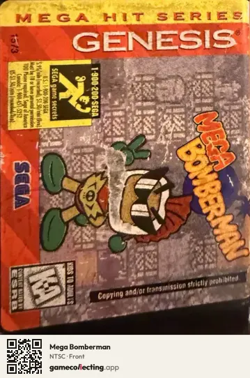 Mega Bomberman Sega Mega Drive / Genesis, NTSC box front