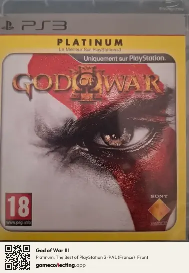 God of War III PlayStation 3, France box front