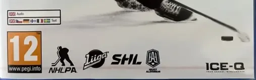 NHL 25, the PEGI square on its front