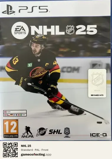 NHL 25 PlayStation 5, PAL box front