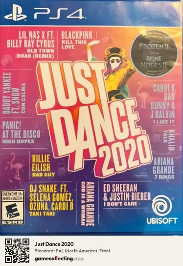 Just Dance 2020 PlayStation 4, North America box front