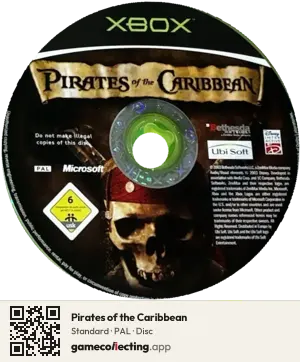 Pirates of the Caribbean Xbox, PAL disc