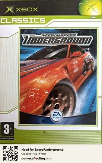 Need for Speed Underground Xbox, PAL box front