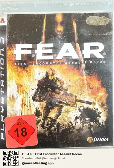 F.E.A.R.: First Encounter Assault Recon PlayStation 3, Germany box front