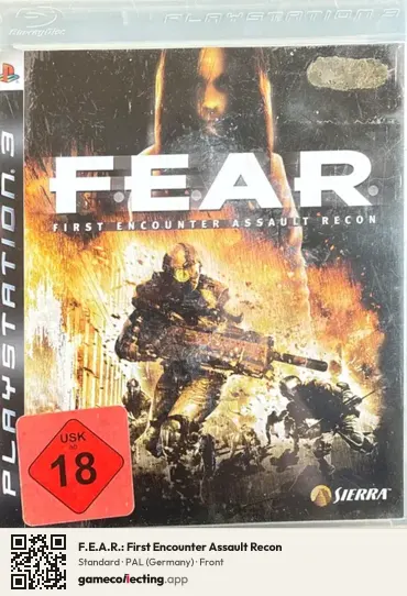 F.E.A.R.: First Encounter Assault Recon PlayStation 3, Germany box front