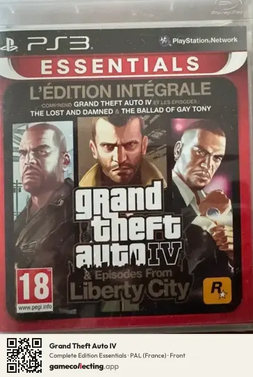 Grand Theft Auto IV PlayStation 3, France box front