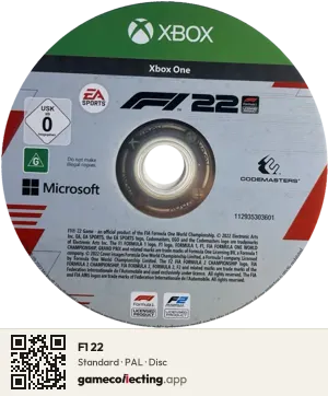 F1 22 Xbox One, PAL disc