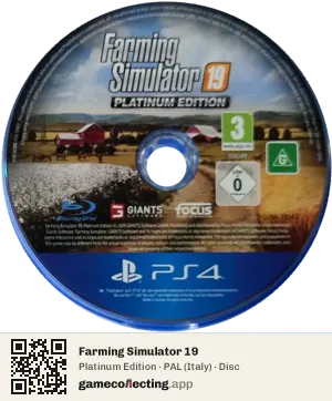 Farming Simulator 19 PlayStation 4, PAL disc