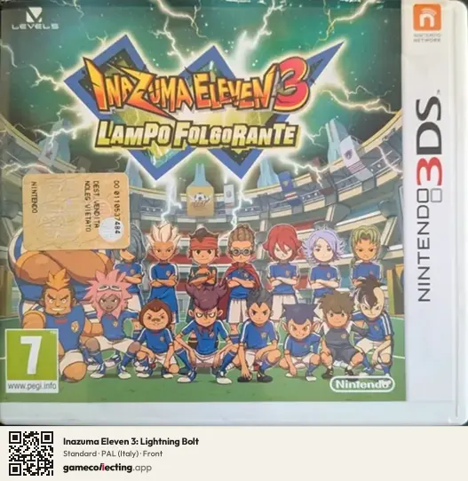 Inazuma Eleven 3: Lightning Bolt Nintendo 3DS, Italy box front