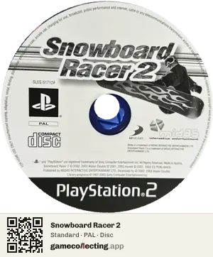 Snowboard Racer 2 PlayStation 2, PAL disc