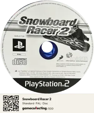 Snowboard Racer 2 PlayStation 2, PAL disc