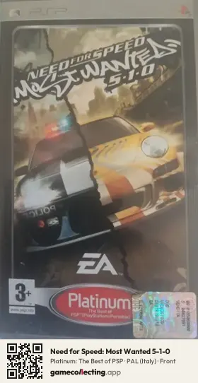 Need for Speed: Most Wanted 5-1-0 PlayStation Portable, Italy box front