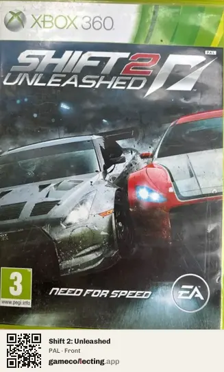 Shift 2: Unleashed Xbox 360, PAL box front