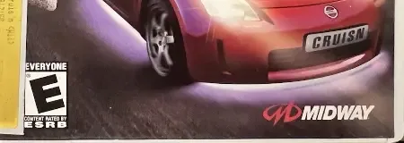 Cruis'n, the ESRB box on its front