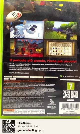 Mini Ninjas Xbox 360, PAL box back