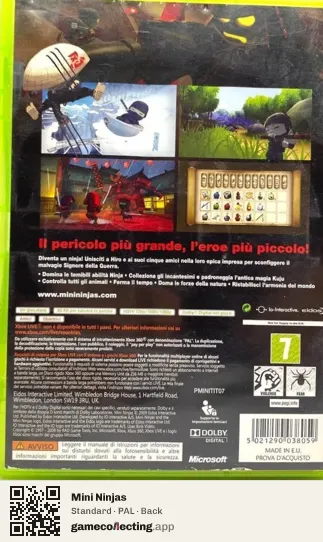 Mini Ninjas Xbox 360, PAL box back