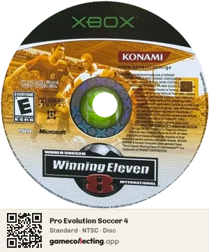 Pro Evolution Soccer 4 Xbox, NTSC disc