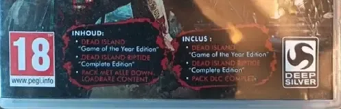 Dead Island / Dead Island: Riptide, the PEGI square on its front