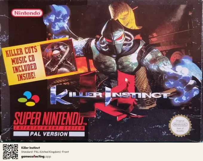 Killer Instinct Super Nintendo Entertainment System, United Kingdom box front