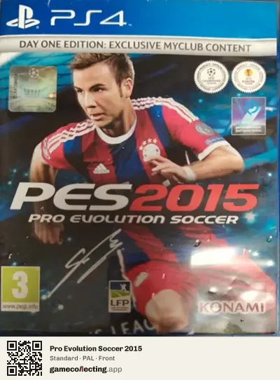 Pro Evolution Soccer 2015 PlayStation 4, PAL box front