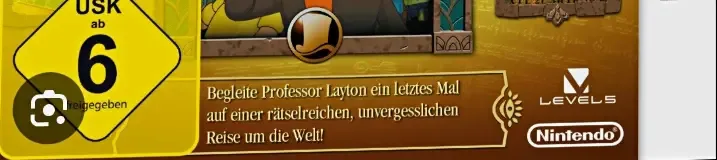 Professor Layton and the Azran Legacy, the USK square on its front