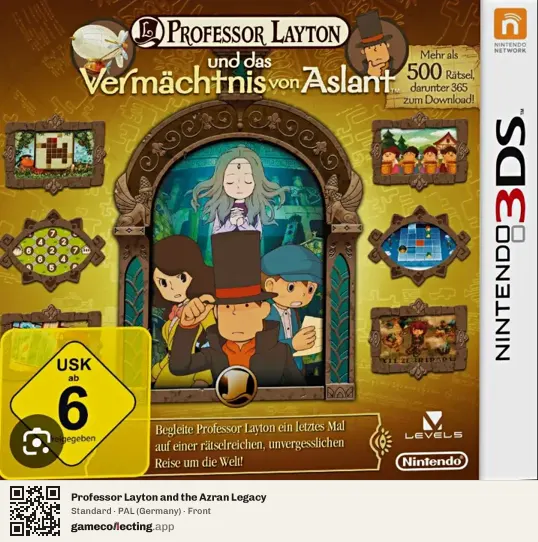 Professor Layton and the Azran Legacy Nintendo 3DS, Germany box front