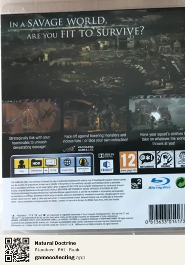 Natural Doctrine PlayStation 3, PAL box back