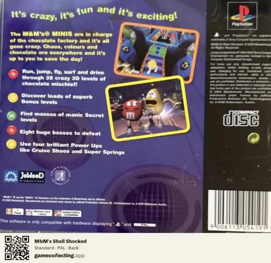 M&M's Shell Shocked PlayStation, PAL box back