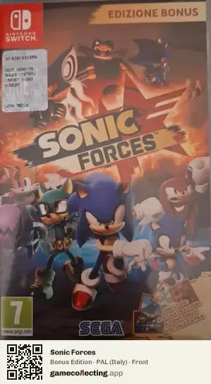 Sonic Forces Nintendo Switch, Italy box front