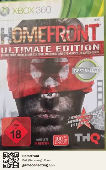 Homefront Xbox 360, Germany box front
