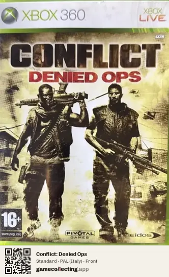 Conflict: Denied Ops Xbox 360, Italy box front