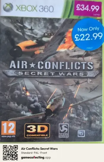 Air Conflicts: Secret Wars Xbox 360, PAL box front