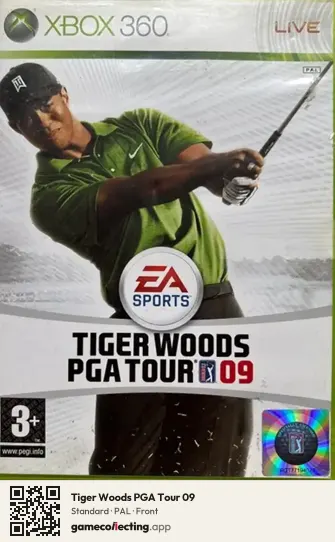 Tiger Woods PGA Tour 09 Xbox 360, PAL box front