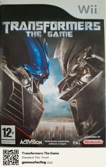 Transformers: The Game Nintendo Wii, PAL box front